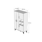 Ντουλάπα Gread άσπρο atlantic pine μελαμίνη 106x47x174εκ ed16563 - Image 2