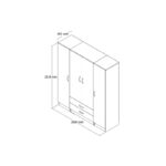 Ντουλάπα Gread atlantic pine μελαμίνη 160x46 5x181 8εκ ed16569 - Image 2