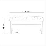 Τραπεζαρία Vina 5 τεμάχια soho καρυδί μελαμίνη 129x75x80cm ed1656 - Image 2
