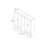 Ντουλάπα Gread atlantic pine μελαμίνη 200x46 5x181 8εκ ed16572 - Image 2