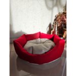 Κρεβάτι για κατοικίδια Oni κόκκινο ύφασμα 46x48x15εκ ed16597