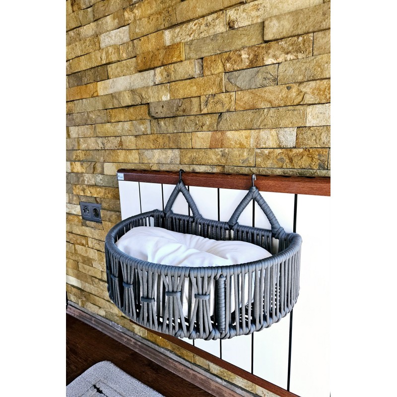 16600_0-800x800 Κρεβάτι για κατοικίδια Peti γκρι μέταλλο 51x33x27εκ ed16600 - Image 1