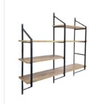 Ραφιέρα Raffy μαύρο atlantic pine μελαμίνη μεταλλικός σκελετός 120x28x120εκ ed16608 - Image 5