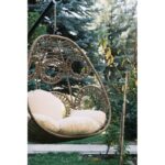 Κουνιστή καρέκλα κήπου Osna κρεμ μαύρο μέταλλο 110x110x196εκ ed16613 - Image 5