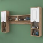 Ραφιέρα Anef καρυδί άσπρο μελαμίνη 178x22x90εκ ed16630