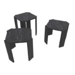 Τραπεζάκι σαλονιού Lori μαύρη marble μελαμίνη 44 5x41cm ed16677 - Image 3