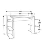 Γραφείο Platano λευκό oak χρώμα 122 7x45x77cm ed16696 - Image 2