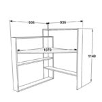 Γραφείο Kelly μελαμίνη καρυδί λευκό χρώμα 93 6x114cm ed16702 - Image 2