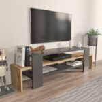 Έπιπλο tv Lenora μαύρο oak 150x35x45cm ed16703 - Image 4