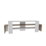 Έπιπλο tv Lenora λευκό καρυδί 150x35x45cm ed16705 - Image 3