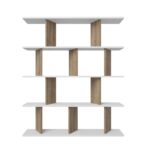 Βιβλιοθήκη Grace άσπρο καρυδί μελαμίνη 120x24 6x141εκ ed16736 - Image 3