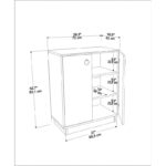 Ντουλάπι Noa Oak λευκό 72x42x83 1cm ed16737 - Image 2