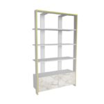 Βιβλιοθήκη Elena άσπρο μελαμίνη 93 6x31 5x160εκ ed16745 - Image 3