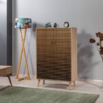 PIANETA ΠΑΠΟΥΤΣΟΘΗΚΗ SONOMA OAK ΜΕΛΑΜΙΝΗ 80x36xH127cm ed1675