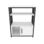 Βιβλιοθήκη Letos άσπρο μαύρο μελαμίνη 60x29 6x80εκ ed16760