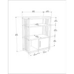 Βιβλιοθήκη Letos άσπρο χρυσό μελαμίνη 60x29 6x80εκ ed16761 - Image 2