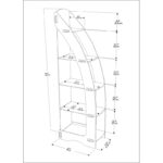 Βιβλιοθήκη Orsa δρυς μελαμίνη 58x31 6x180εκ ed16788 - Image 2