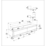 Έπιπλο τηλεόρασης Tammy λευκό oak 180x36 8x54cm ed16790 - Image 2