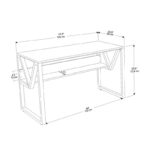 Γραφείο Lona πράσινο λευκό 120x60x72 8cm μελαμίνη ed16810 - Image 2