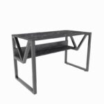 Γραφείο Lona μαύρο 120x60x72 8cm μελαμίνη ed16811 - Image 4