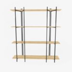 Βιβλιοθήκη Moss μαύρο δρυς μελαμίνη 160x29 6x180εκ ed16828 - Image 3