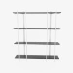 Βιβλιοθήκη Moss άσπρο μάρμαρο μελαμίνη 160x29 6x180εκ ed16829 - Image 3