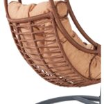 Μονή Κουνιστή Καρέκλα Κήπου Florya - Camel Black ed16911 - Image 2