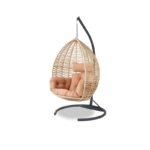 Κουνιστή πολυθρόνα κήπου Saka 1 - Beige Black ed16916 - Image 3