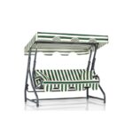 Τριπλή Κουνιστή Καρέκλα Κήπου Ruta 17 - Green Cream ed16919