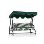 Τριπλή Κουνιστή Καρέκλα Κήπου Ruta 3 - Green White Black ed16922 - Image 2