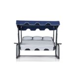 Τριπλή Κουνιστή Καρέκλα Κήπου Vitis - Blue ed16934 - Image 3