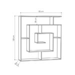 Βιβλιοθήκη Maze ανθρακί μελαμίνη 125x22x129εκ ed1694 - Image 2