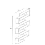Ραφιέρα βιβλιοθήκη Lotus καρυδί μελαμίνη 75x21 3x161 3cm ed1695 - Image 2