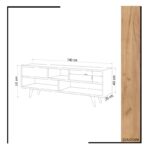 Έπιπλο τηλεόρασης Angola 140x35x52cm ed1698 - Image 2