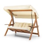 Τριπλή Κουνιστή Καρέκλα Κήπου Galata Swing S3 - Cream ed17001