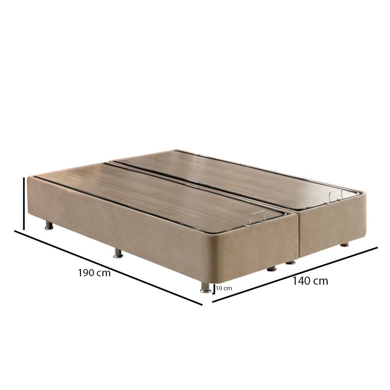 17141_0-800x800 Βάση διπλού κρεβατιού Ela Double - Light Brown 140 x 190 ed17141 - Image 1