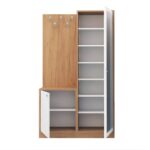 Έπιπλο εισόδου Broc δρυς άσπρο μελαμίνη 100x35x180εκ ed1719 - Image 3