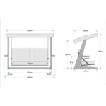 Τριπλή Κουνιστή Καρέκλα Κήπου Sia 2400 - Antrasit ed17203 - Image 2