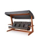 Τριπλή Κουνιστή Καρέκλα Κήπου Luna Deluxe 2600 - Anthracite ed17205 - Image 3