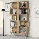 Βιβλιοθήκη Extra δρυς μελαμίνη 90x22x167 3εκ ed1728 - Image 4