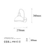 Φωτιστικό τοίχου Nova 27x27x36εκ ed17328 - Image 2