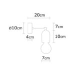 Φωτιστικό τοίχου Datca 7x15x20εκ ed17481 - Image 4