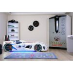 Κρεβάτι αυτοκινήτου Mac άσπρο μελαμίνη 130x235x60εκ ed1764 - Image 5