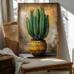 Πίνακας Cactus MDF με κορνίζα  50 x 70 εκ ed17693