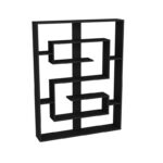 Βιβλιοθήκη Esteban μαύρο μελαμίνη 120x22x156εκ ed1769 - Image 3