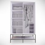 Ντουλάπα Martin συρόμενη άσπρη μελαμίνη 126x57x200cm ed1773 - Image 4