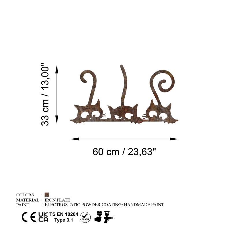 17872_0-800x800 Deco διακοσμητικό τοίχου μεταλλικό 33x1 5x60εκ ed17872 - Image 1