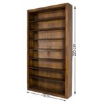 Βιβλιοθήκη Paina καφέ πεύκο 130x30x220εκ ed1794 - Image 2