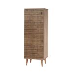 STELLA ΠΑΠΟΥΤΣΟΘΗΚΗ OAK ΜΕΛΑΜΙΝΗ 50x38xH135cm ed182 - Image 5