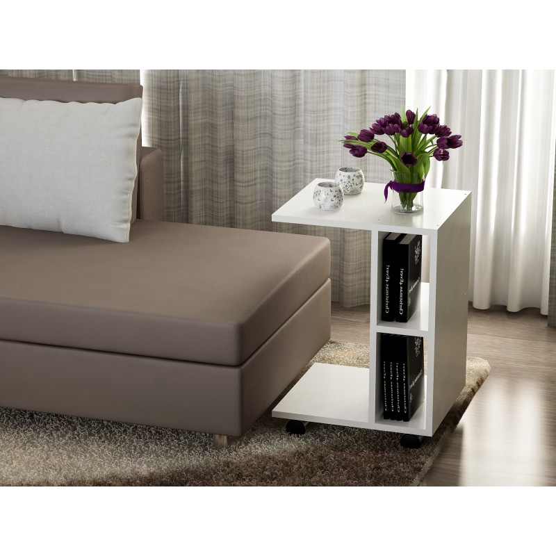 1838_0-800x800 Βοηθητικό τραπεζάκι Deserto άσπρο 45x35x65cm ed1838 - Image 1